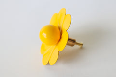 Solid Color Daisy Drawer Pull with a Ball