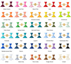 Color chart of all Double Clancy colors