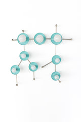 This Poolside Gemini One sconce turns the Gemini constellation into functional wall art with a cool, cheerful palette and sculptural silhouette. The glossy poolside blue discs and chrome hardware give the fixture a crisp, modern feel, while the constellation layout adds whimsy and personality. It is a standout option for colorful interiors, poppy kids’ spaces, playful powder rooms, and eclectic homes that lean artistic and unique. Shoppers looking for a blue wall sconce, constellation light fixture, zodiac 