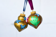 Gold Painted Ornaments Set
