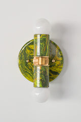 Green Tonal Marbled Small Thalia Sconces