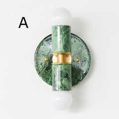 Green & Black Marbled Small Thalia Sconces