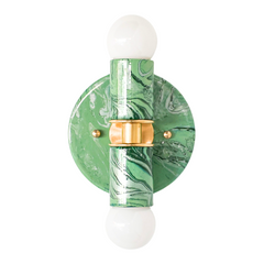 Green Marbled Small Thalia Sconces