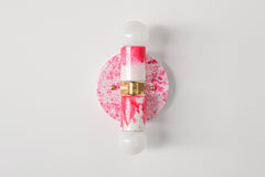 Hot Pink & White Marbled Small Thalia Sconces