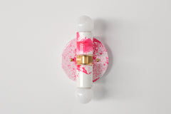 Hot Pink & White Marbled Small Thalia Sconces