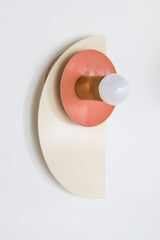 Peach & Cream geometric sculptural wall sconce for graphic bold interiors but neutral designs