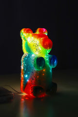 Layered Rainbow Resin Nightlight Bear