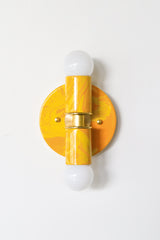 Mustard & Yellow Marbled Small Thalia Sconce