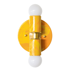 Mustard & Yellow Marbled Small Thalia Sconce