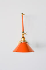 Orange Peel and Brass traditional style wall sconce in fun colors. Modern wall sconce perfect for kitchens, bedrooms, and kid-friendly spaces