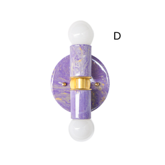 This lavender Thalia sconce combines a gentle pastel color story with bold marbled movement for a look that is sweet, expressive, and full of personality. It works beautifully in powder rooms, kids’ spaces, and eclectic interiors where a softer palette still needs to make an impression.