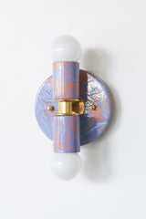 Peach, Lavender, & Light Blue Marbled Small Thalia Sconces