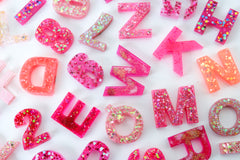 Pink Glitter Mix Letters