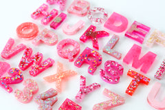 Pink Glitter Mix Letters