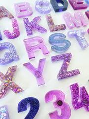 Purple Glitter Mix Letters