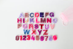Pink & Purple Glitter Mix Letters
