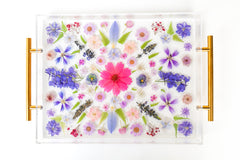 Pink & Purple Floral Tray