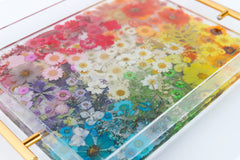 Rainbow Floral Tray