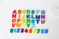 Rainbow Letters in order with No Pinks