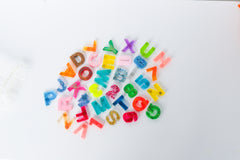 Rainbow Mix with Pink Letters
