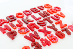 Red Glitter Mix Letters