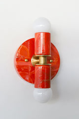 Red & Orange Marbled Small Thalia Sconce