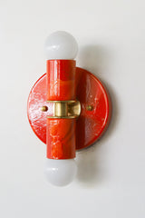 Red & Orange Marbled Small Thalia Sconce
