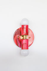 Red & Pink Marbled Small Thalia Sconces