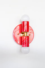 Red & Pink Marbled Small Thalia Sconces