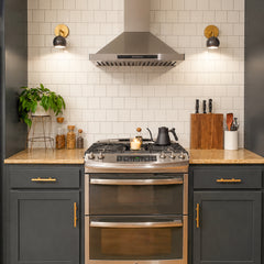 Loa Sconce with Raw Steel Shade