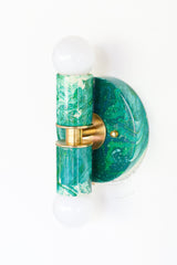 Teal & Green Marbled Small Thalia Sconces