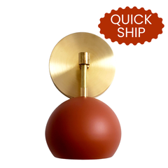 Quick Ship Loa Sconce with Terra Cotta Shade