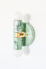 Green Marbled Small Thalia Sconces