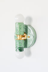 Green Marbled Small Thalia Sconces