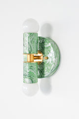 Green Marbled Small Thalia Sconces