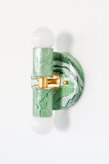 Green Marbled Small Thalia Sconces