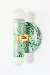 Green Marbled Small Thalia Sconces