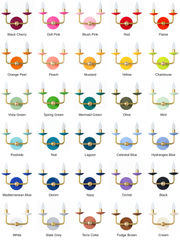 Two Light Adele Sconce with Brass Color Chart