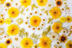 Yellow Floral Kaleidoscope Tray