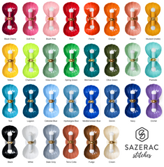 Collection of Rainbow Double Coquille Sconces by Sazerac Stitches
