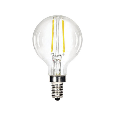 Clear G16.5 E12 Candelabra 5.5W LED Light Bulb - 60W Equivalent 3000K