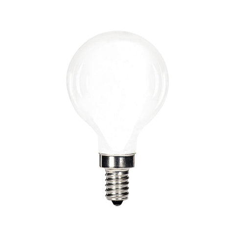 White G16.5 E12 Candelabra 4.5W LED Light Bulb - 40W Equivalent 2700K