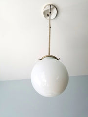 Globe Glass Pendant mid century modern contemporary lighting scandinavian lighting chrome brass globe pendant