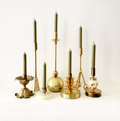 Brass & Onyx Seven Candle Holder Collection