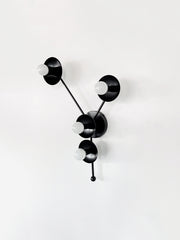Black Cancer Astrological Wall light or flush mount ceiling light fixture in the shape of the cancer star constellation