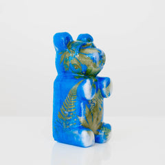 Blue Bear with Leaves