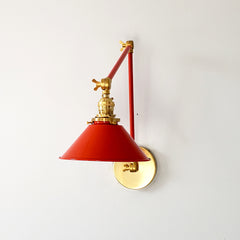 Flame and Brass Adjustable Cone Sconce modern lighting decor