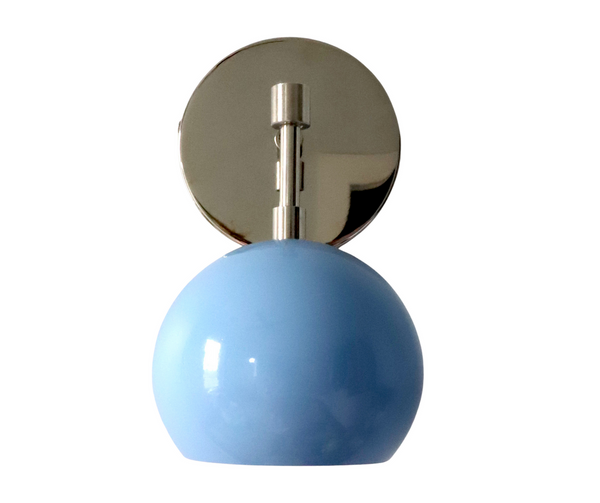 Loa Sconce with Celestial Blue Shade - Sazerac Stitches