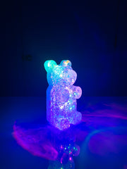 Electric Blue Glow-in-the-dark Nightlight Bear