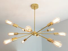 modern brass sputnik chandelier
